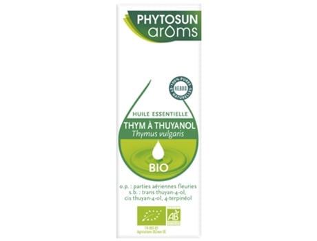 Óleo Essencial de Tomilho Thuyanol Thymus Vulgaris Bio 5 Ml PHYTOSUN ARÔMS