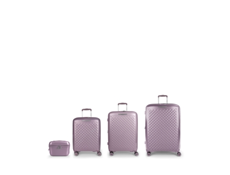 Conjunto de Malas de Cabine Média Grande e Necessaire Expansíveis Queens Rígidas com Capacidade Até 237 9 L GABOL