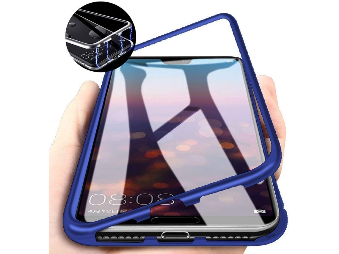 Capa Proteção Graus Traseira para Xiaomi 8 HONGWE. Vidro Temperado Magnética Transparente