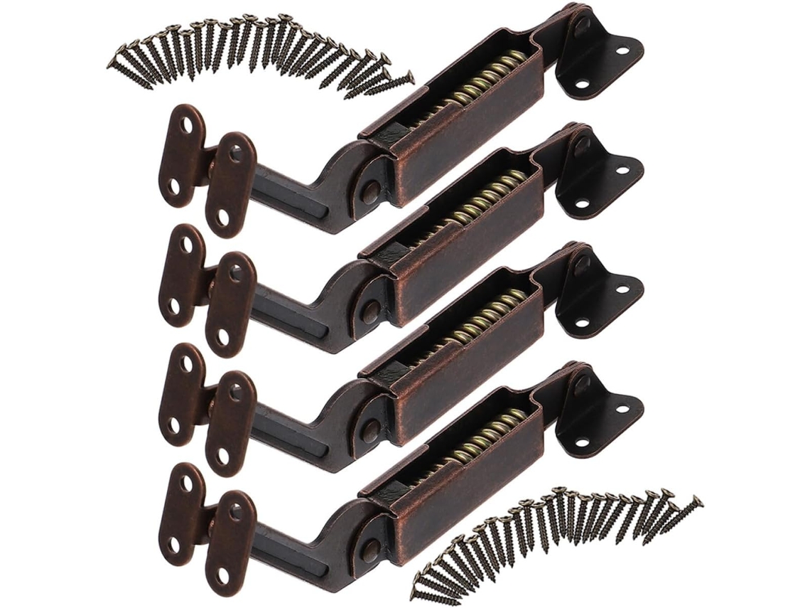 Dobradiças Lurrose Para Tampas E Suportes De, 4 Peças, Metal Reforçado, Para Armários E Malas, Com Fechamento Suave