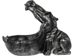 Escultura Delicada Artística Hipopótamo Resina Ideal Decoração Armazenamento Escritório Aleatória Casa Cor GOKOCO