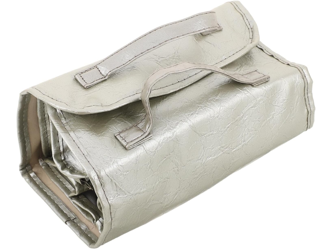 Bolsa Feminina Dobrável Para Maquiagem/necessaire/viagem, Com Opção De Pendurar Ou Enrolar - 4 Unidades