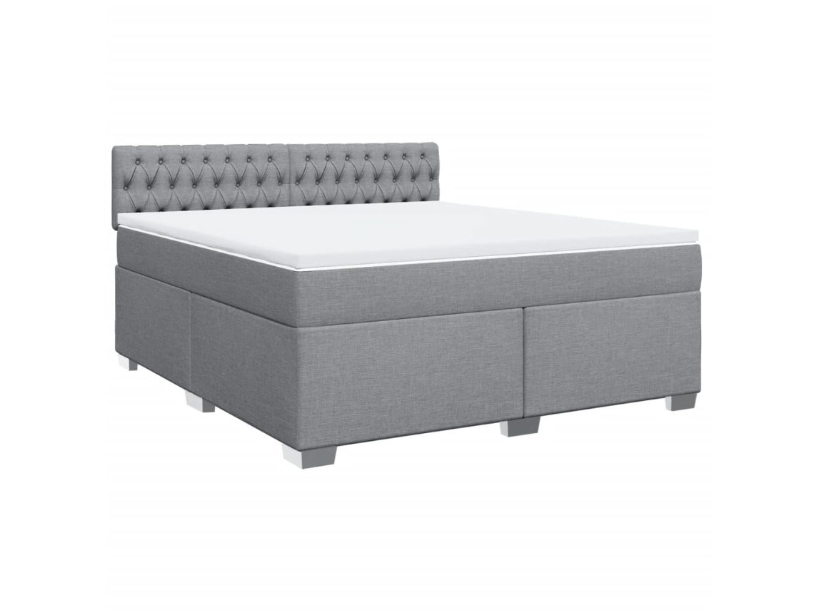 Box Spring Bed, Box Spring Beds Vidaxl Cinzeto Tecido (180 X 200 Cm)