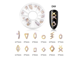 1 Caixa De Decoração De Unhas Com Strass E Liga Para Manicure Diy (04 Strass Liga)