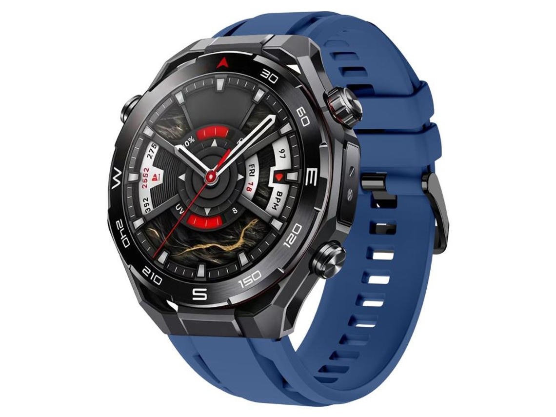 Bracelete para Huawei Watch Fit 4 Pro / Fit 4 / Fit 3 XIAOMOYU em Silicone Magnético Brilhante Azul Escuro e Preto