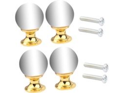 Puxadores De Cristal Para Gavetas, Armários E Cômodas Conjunto Com 4 Peças