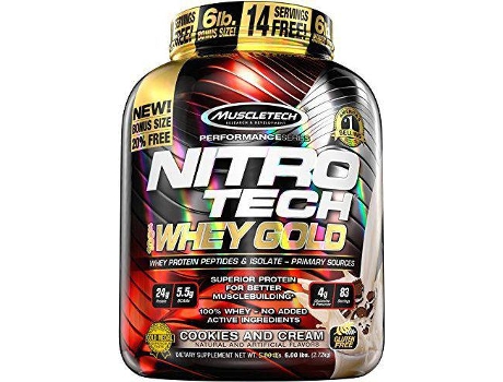 Muscletech Nitro Tech 100% Whey Gold 2,72 Kg Biscoitos E Creme