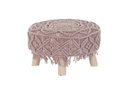 Repousa-Pés DKD HOME DECOR (Castanho - Algodão - 53 x 53 x 31 cm)