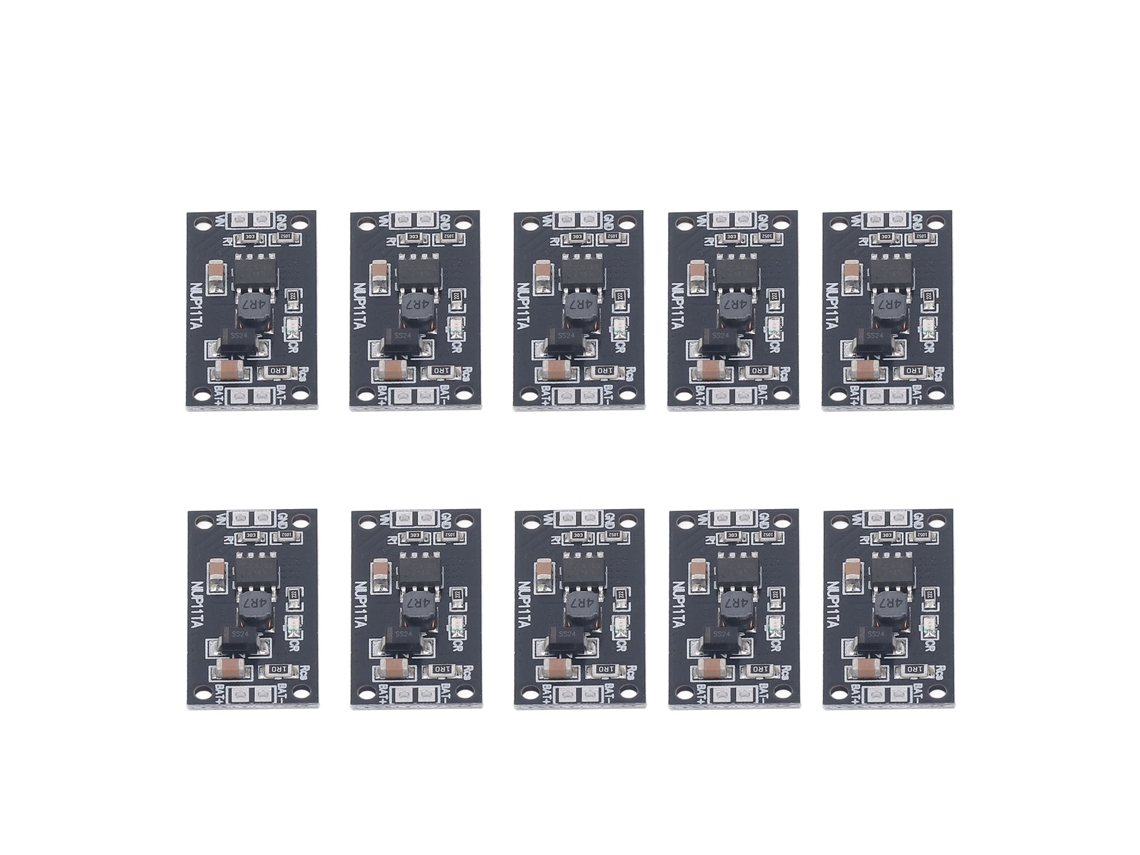 Placa de Carga para Baterías 4s Nimh Nicd Resistente Ligera Módulo de Carga 10 Piezas Negras