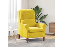 Vidaxl Poltrona Amarelo Veludo