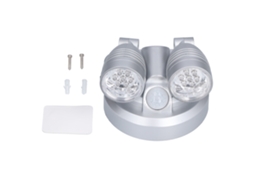 Lâmpada com sensor de movimento infravermelho, cabeça dupla, ajustável, LED, luz noturna | S/MARCA