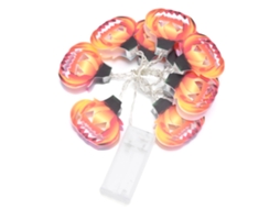 2026 luces de Cadena de Calabaza Hueca Con 10 Led, Luz Cálida, Decoración de Halloween para Interior Y Exterior, Fiesta Y Festivales