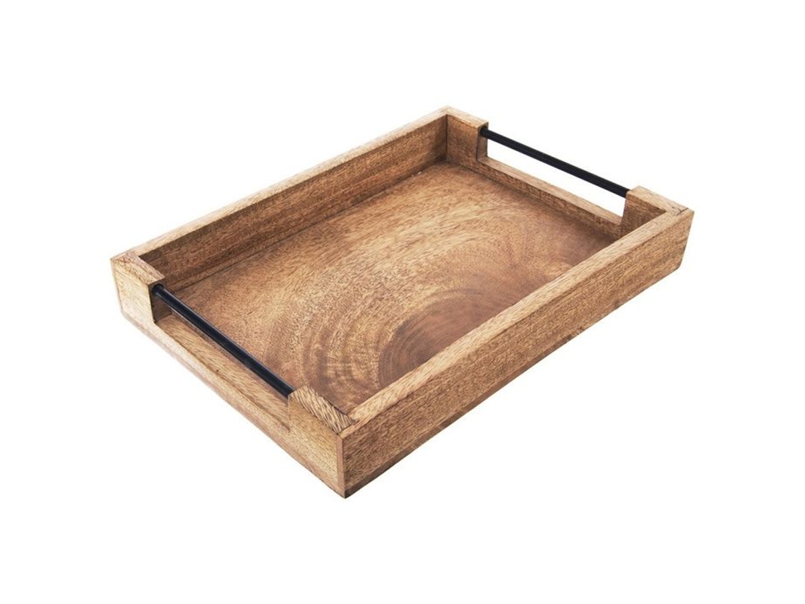 Taca De Servir Orion Manga 35,5x25,5x5,5 Cm Retangular Castanho