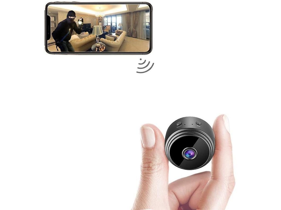 Câmera Espiã Sem Fio Wi fi Mini HD 1080p Visão Noturna Ativada Nova Line S/MARCA