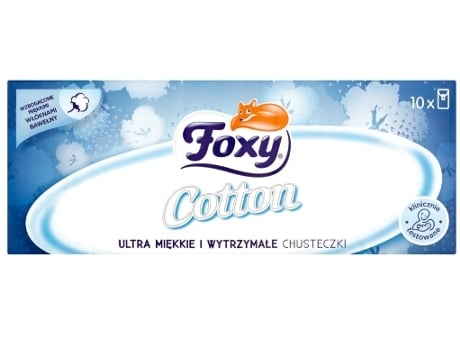 Chusteczki Higieniczne Foxy Ultra Suaves E Duráveis, Embalagem Com 10 Unidades.