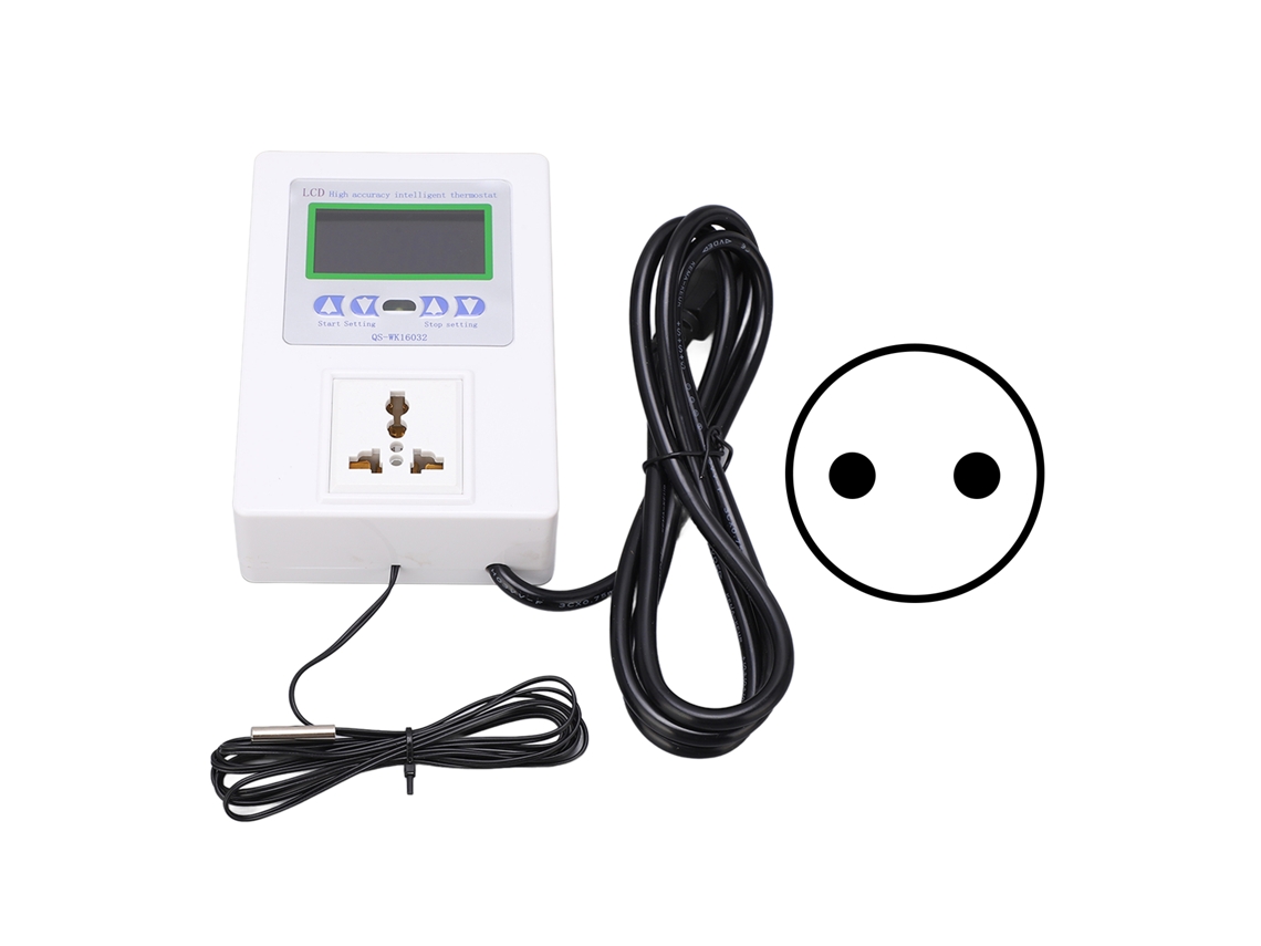Controlador De Temperatura Inteligente Automático Com Tela Led Digital Display 110‑240v Plugue Eu