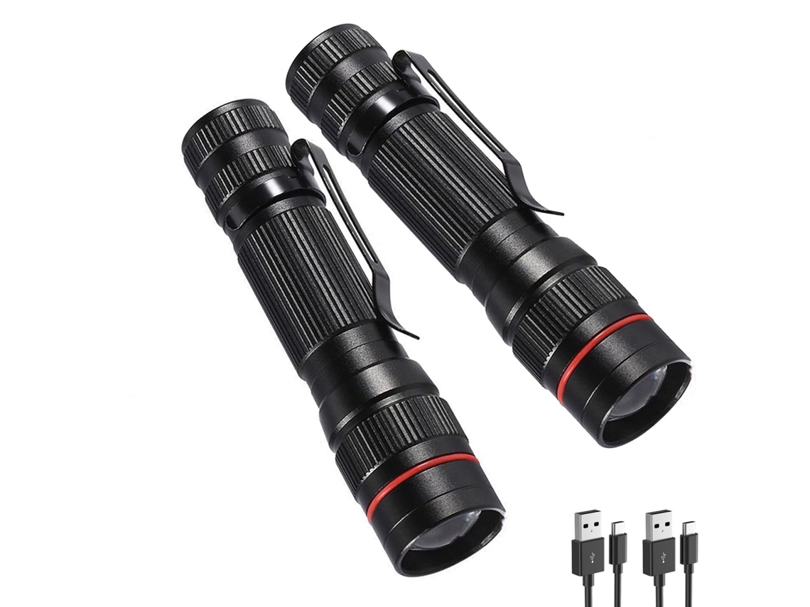 Lanterna Led Recarregável Com 2 Pacotes, Lanternas Táticas De Alto Lúmen, Flash Pequeno Super Brilhante, Mini Tocha De Bolso, Lanterna Com Z