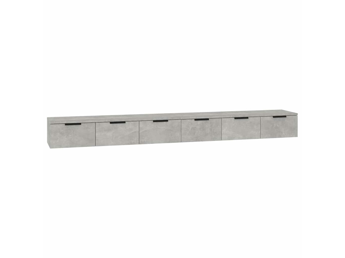 Wall Cabinet, Wall Cabinets Vidaxl Cinzeto Madeira Processada (n/a)