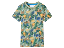 T-shirt De Manga Curta Para Criança Multicor 140