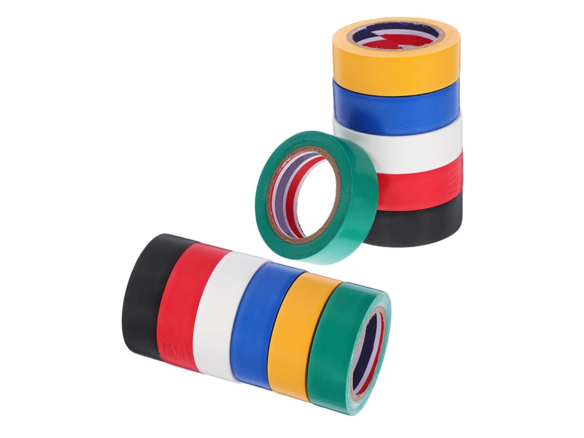 Fita Isolante Elétrica De Pvc Aboofan, 12 Rolos, Resistente, Para Cabos E Equipamentos Elétricos, Adequada Para Uso