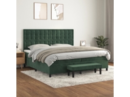 Box Spring Bed, Box Spring Beds Vidaxl Verde Veludo (200 X 200 Cm)