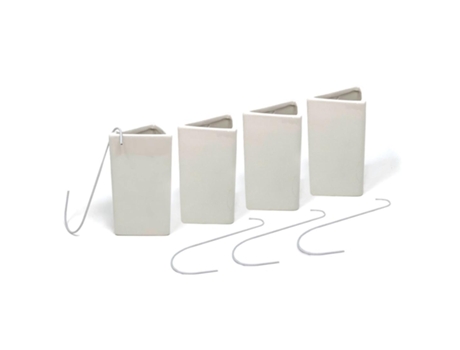 Conjunto de 4 Umidificador de Radiador de Cerâmica Branca para Controle de Umidade de Água do Ar