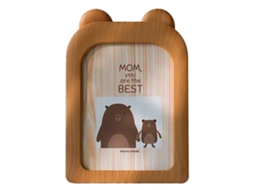 Quadro Decorativo De Foto Cute Urso Marrom 7 Polegadas