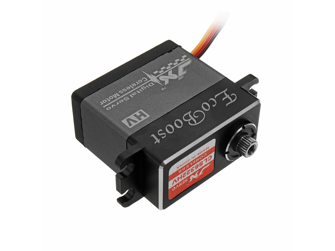 Servo Digital Sem Núcleo Jx Ecoboost Cls6322hv de 21 Kg com Elevado Binário e 180 Graus, Caixa em Alumínio Cnc e Engrenagens Metálicas. MDUG