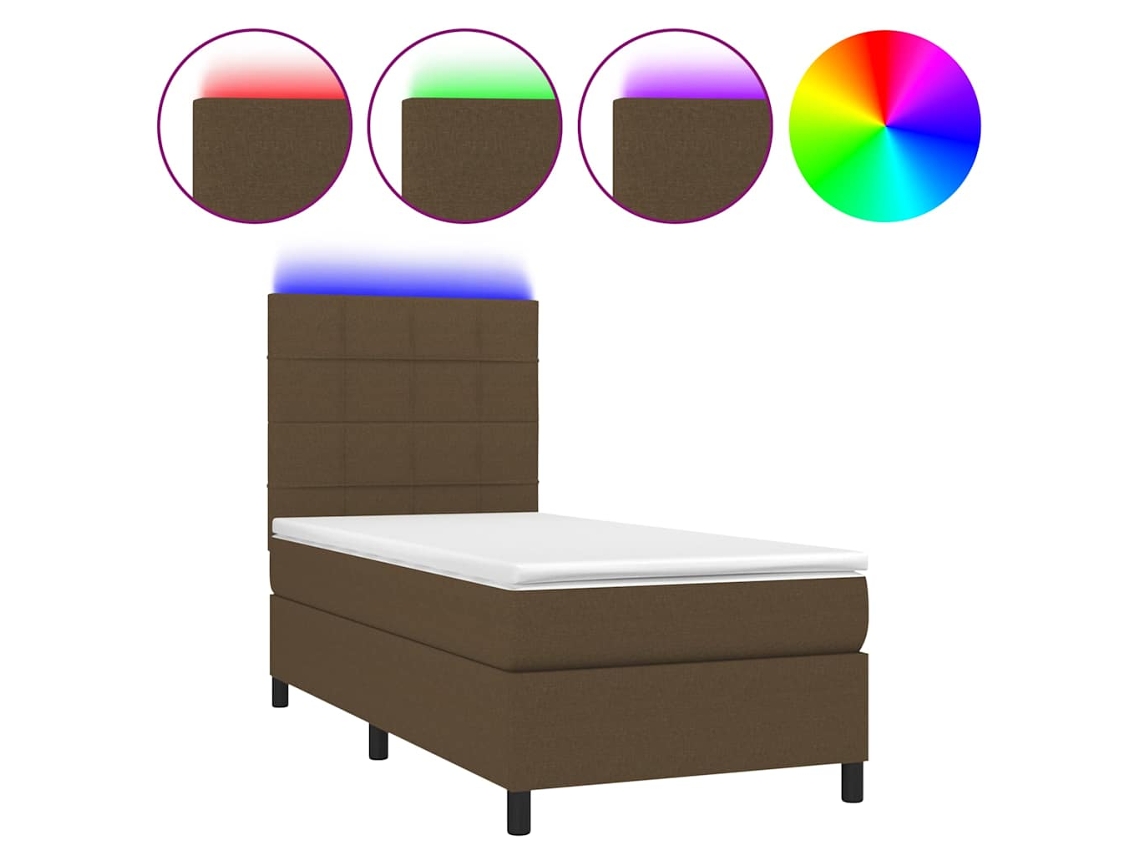 Box Spring Bed, Box Spring Beds Vidaxl Marrom Tecido (90 X 200 Cm)