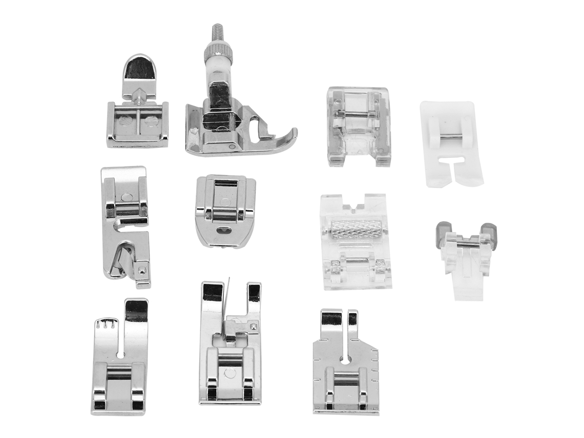 Conjunto de 11 acessórios para calcadores de máquina de costura doméstica para Brother/Elina Singer