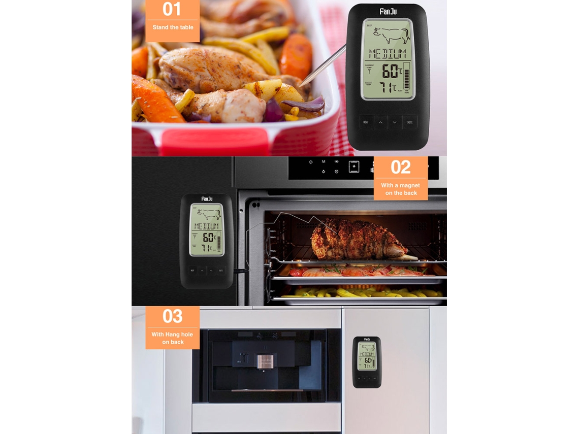 Termômetro Digital de Cozinha Fanju Fj2245 S/MARCA