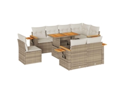 Garden Sofa Set, Garden Sofa Sets Vidaxl Bege Rattan / Vime (n/a)