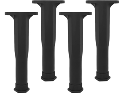 Villcase Conjunto De 4 Pés Ajustáveis Para Móveis, Para Estrutura De Cama E Armário, 18-34, 5cm, Pretos, Suportes