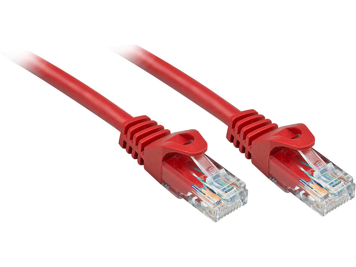 Cabo de Rede LINDY (RJ45 - 3 m - Vermelho)