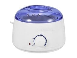 Aquecedor de cera profissional para spa com bandeja e espátula para aplicação de cera.
