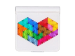 Primerox quebra cabeça Tangram Plástico para Crianças Jogo Educativo Tabuleiro Forma Coração