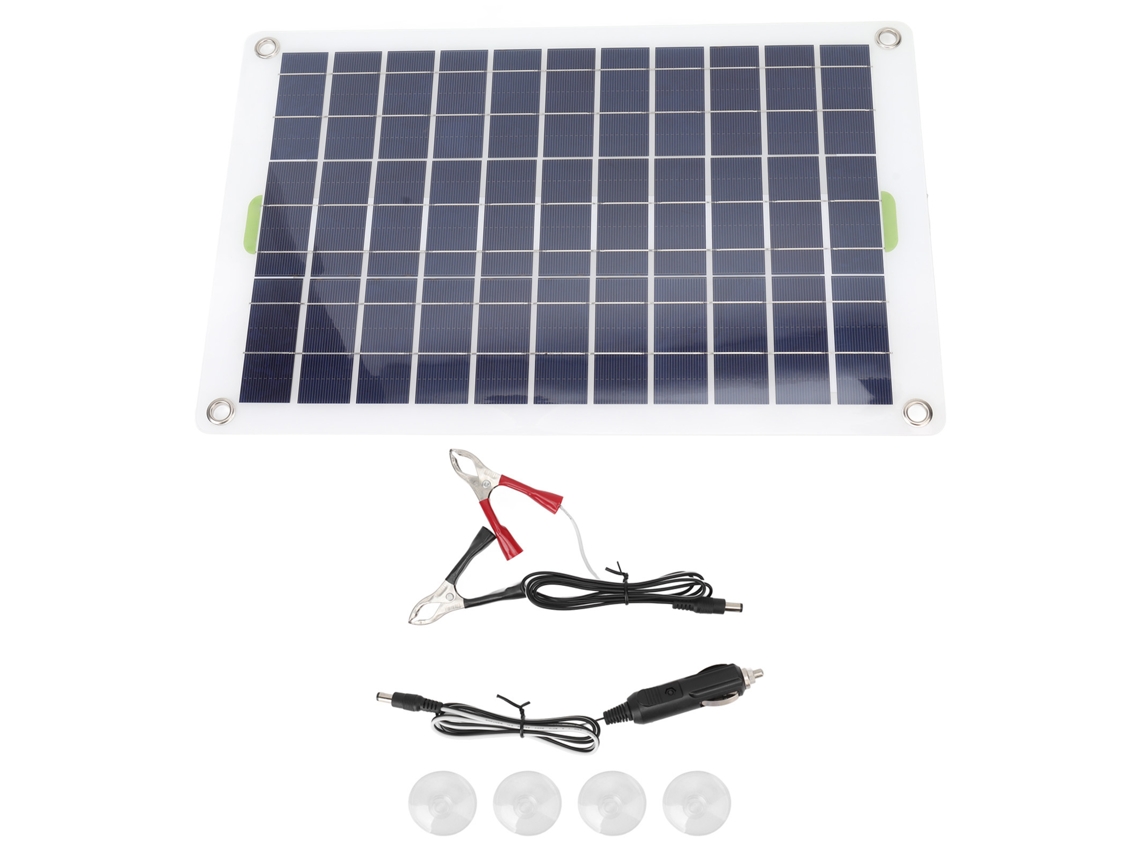 Carregador Solar Portátil Com Controlador Inteligente Impermeável Para Rv 30w 12v