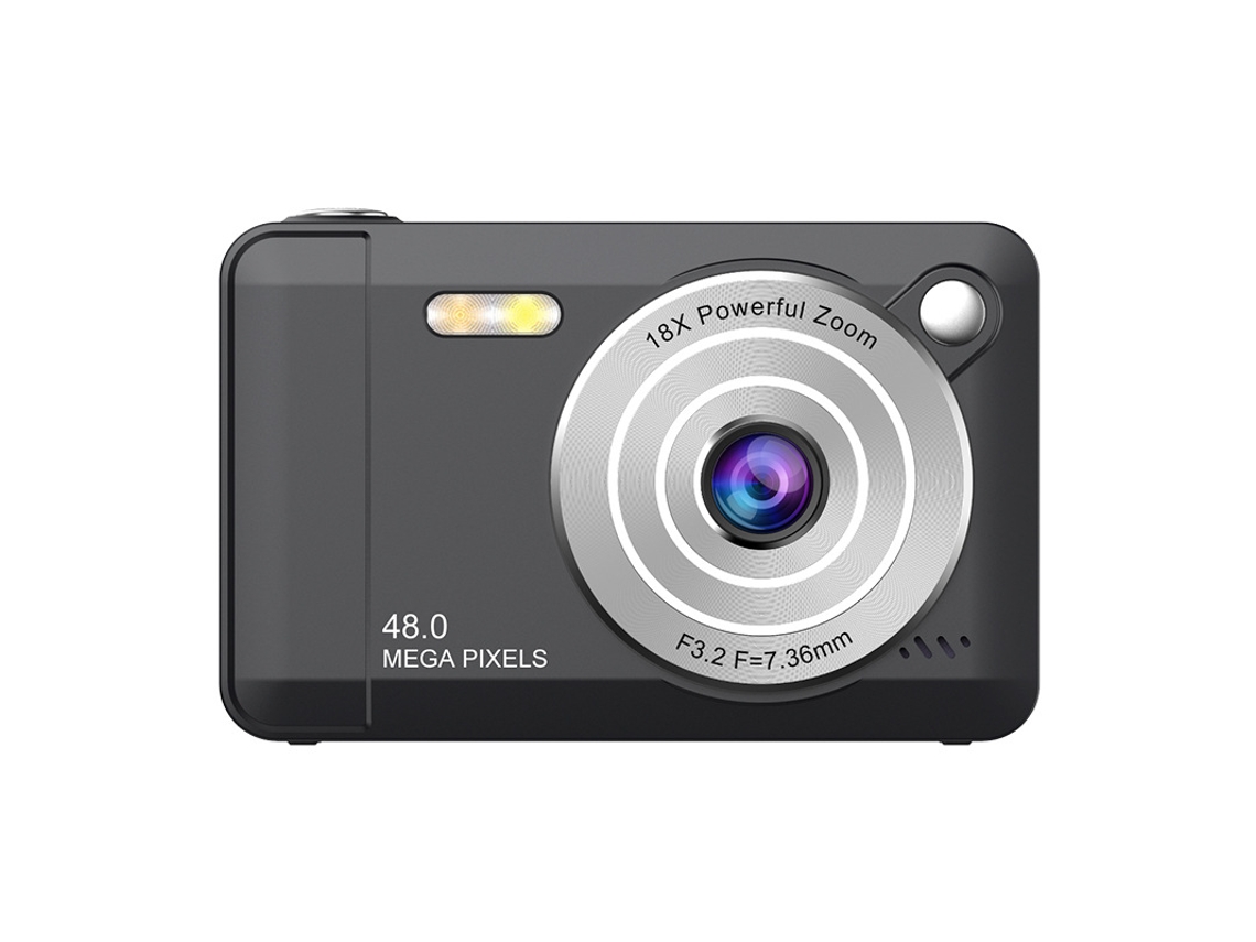 Câmara Digital Tela Hd De 2,4 Polegadas, Zoom De 18x Com Luz De Preenchimento (preta) Cuich