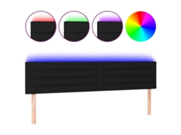 Led Headboard, Led Headboards Vidaxl Preto Tecido (160 X 5 X 78/88 Cm)