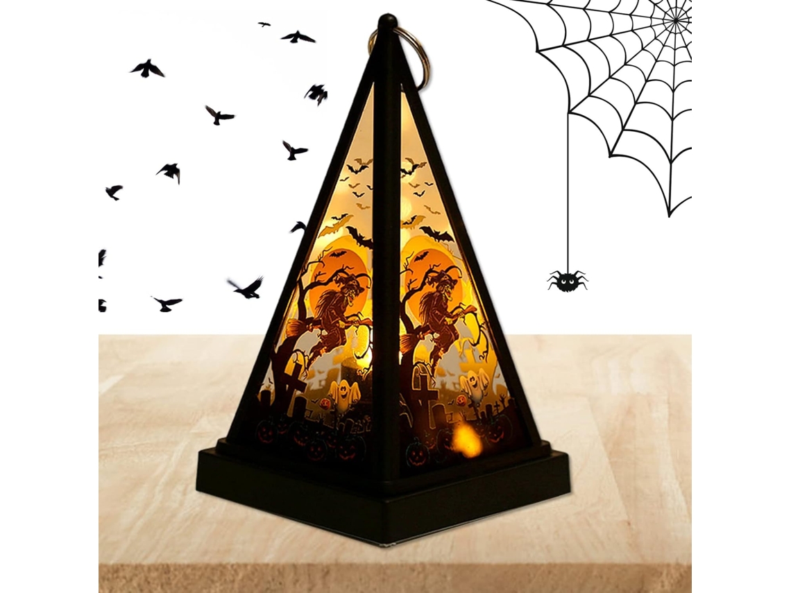 Luminária Noturna De Led Com Estampa Caveira Halloween