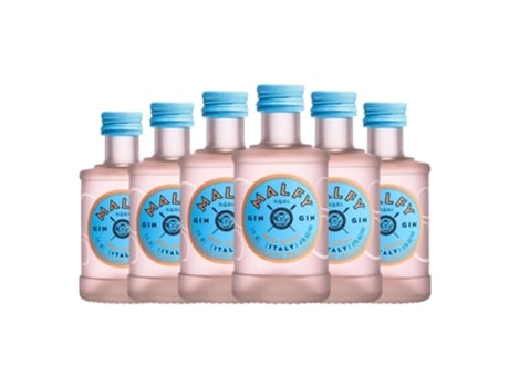 Gin MALFY GIN Rosa Garrafa Miniatura (0.05 L - 6 Unidades)