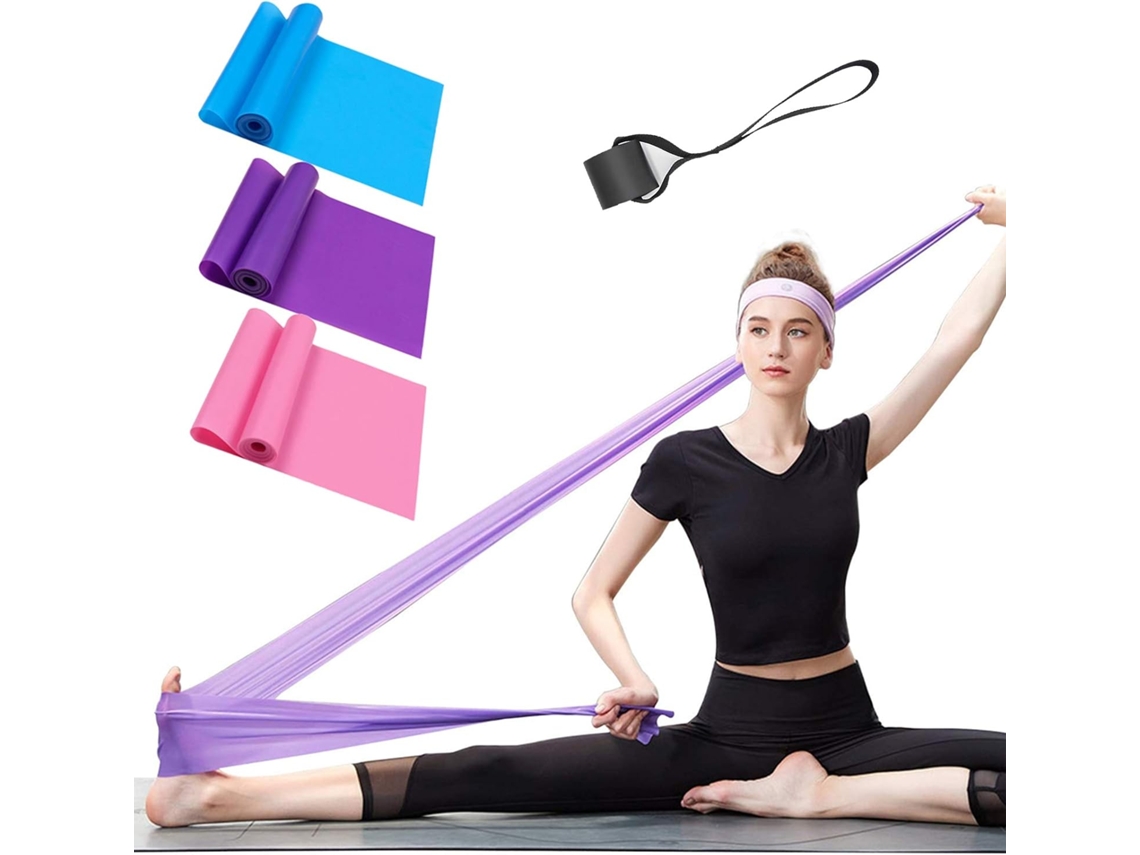 Conjunto De Faixas De Resistência 3 Peças, Elásticos Profissionais Em Látex Para Exercícios Em Casa Ou Academia, Fisioterapia, Treino De Força, Yoga,