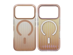 Capa Magsafe Ondulada Para Iphone 17 Pro - Dourada