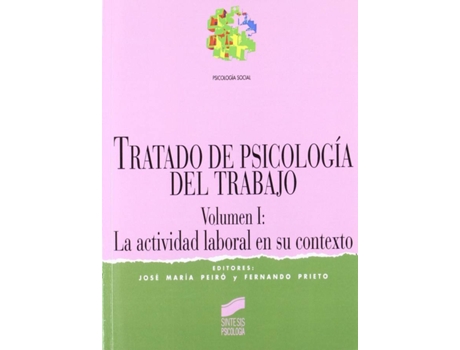 Livro Tratado De Psicol.Del Trabajo Vol.I - de Vários Autores (Espanhol)