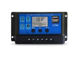 Controlador De Carga Solar 10a 12v/24v Com Display Lcd Ajustável E Duas Portas Usb Olysi Shop