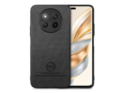 Capa Traseira Para Celular Honor X60 Em Couro Sintético Sarjado.
