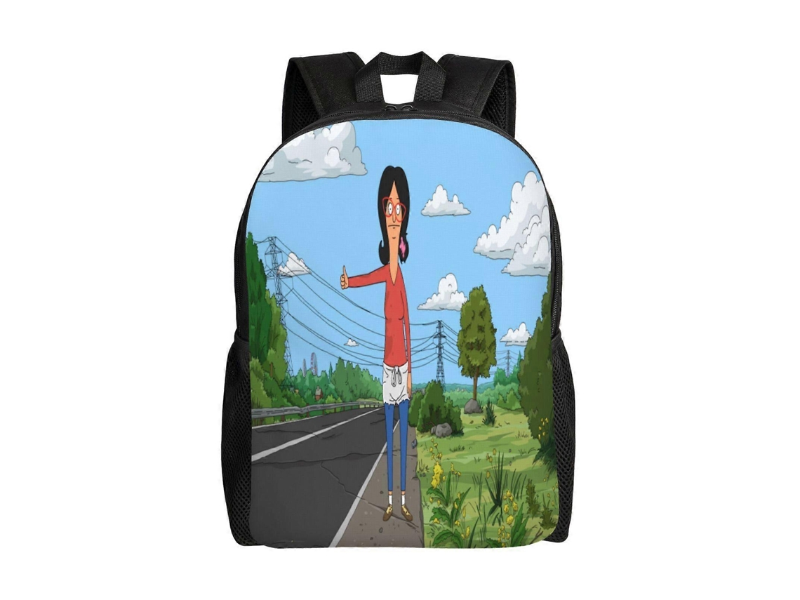 Mochila Bob's Burgers W317 Para Estudantes, Resistente E Leve, Impermeável E Com Alça De Ombro Respirável J317