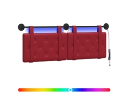 Conjunto 1 Cabeceira Vidaxl Vermelho Couro Sintético (150 X 55 X 5 Cm)