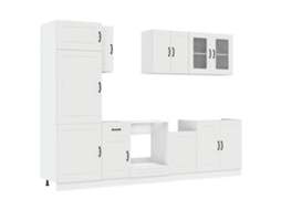 Conjunto 8 Armário de Cozinha Conjunto Kalmar VIDAXL Branco