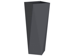 Conjunto 1 Caixa De Vaso Vidaxl Antracite Aço (30 X 30 X 75 Cm)